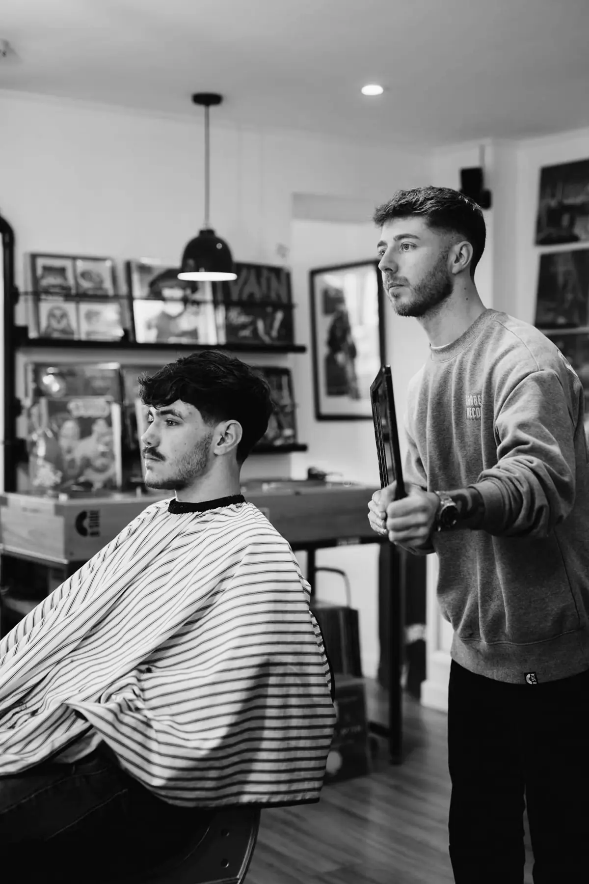 Ben Morris, barber at B-Side Barbers and Records